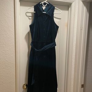 Anthropologie MAEVE VELVET HALTER CROP JUMPSUIT